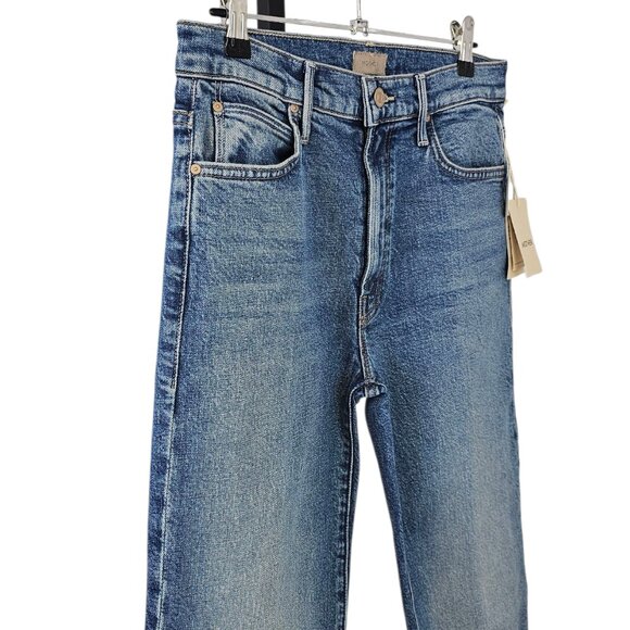 MOTHER The Kick It Jeans in Tequila Sunrise, High Rise, Straight Leg, Size 28 - Picture 4 of 12